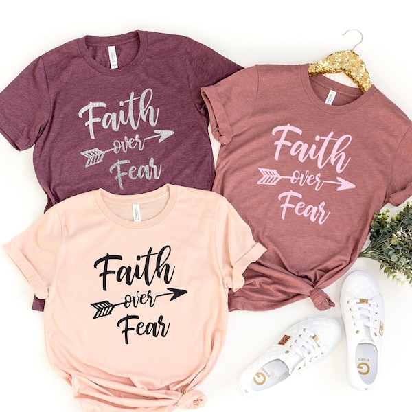 Faith Over Fair Shirt,Christian Shirt,Gift Shirt,Religious Shirt,Christian Tee for Women,Christian Shirts for Women