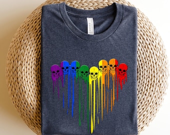 Rainbow Skull T-Shirt, Pride Rainbow Shirt, Equality Pride Shirt, LGBT Pride Shirt, LGBTQ Shirt,lgbt tshirt,lesbian shirt,gay shirt