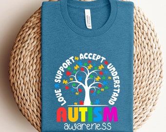 Colorful Autism Puzzle Shirt, Autism Shirt, Autism Mom Shirt, Puzzle Shirt, Autism Puzzle Shirt, Autism Awareness Shirt, Proud Mom Shirt