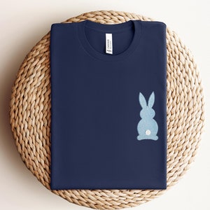 Bunny Boy Embroidered Shirt,Bunny Sweat,Embroidery Sweatshirt,Easter Sweat,Easter Gift,Happy Easter Embroidery Sweatshirt