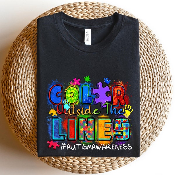 Color outside the lines Autism Awareness Shirt,Autism Awareness Shirt, Autism Mom Shirt, Autism Shirt, Neurodiversity Shirt, Equality Shirt