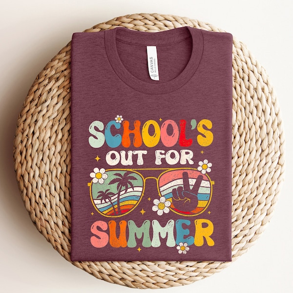 Scholen uit voor zomershirt, gelukkige laatste schooldag shirt, zomervakantie shirt, einde van het schooljaar shirt, klasgenoten bijpassend shirt