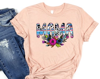 Watercolor mom Shirt,Butterfly Flowers Shirt,Mama Shirt,Mommy Shirt,Gift for Mom,Gift for Her,Mothers Day Shirt,Pink Flower Shirt