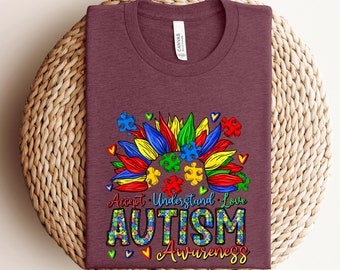 Accepteren begrijpen liefde autisme bewustzijn shirt, autisme shirt, autisme moeder, bewustzijn shirt, puzzel shirt, autisme moeder shirt, autisme bewustzijn