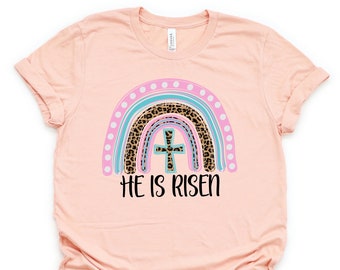 Hij is verrezen paasshirt, christelijk paasshirt, paasshirt voor vrouw, pasen is voor Jezus shirt, paasshirt, paasfamilieshirt, paasdag