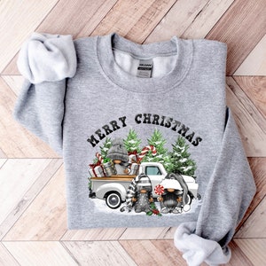 Christmas Gnomes Sweatshirt, Womens Christmas Sweatshirt, Christmas Sweatshirts for Women, Christmas Gift Women,Merry Christmas Sweatshirt