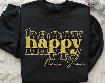 Happy New Year Sweatshirt, Happy New Year 2024, Girls New Year Trip Hoodie, 2024 Holiday Sweatshirt, New Year Party Sweatshirt