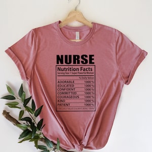 Nutrition Facts Nurse Shirt-Nurse T-shirt-Nurse Tees-Cute Nurse Shirts-Nurse Appreciation Gift-Nurse Gift Idea-Nurses Week Gift,Nurse Life