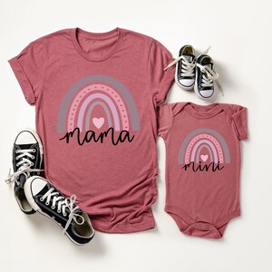 Mama Valentines Shirt,Mini Valentines Shirt,Mama's Girl Valentines Shirt,Rainbow Mama Shirt, Rainbow Mini Shirt,Mama Mini Matching Shirt