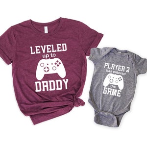 Leveled up Shirt,Dad and son matching  Shirts Shirt,New Dad Shirt,Dad Shirt,Daddy Shirt,Father's Day Shirt,Gift for Dad