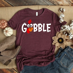 Gobble Gobble Thanksgiving Shirt, Thanksgiving t-shirt vrouwen, familie thanksgiving shirts, grappige Thanksgiving 2022, Thanksgiving shirt