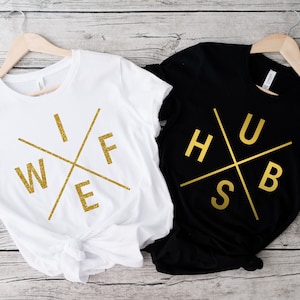 Wifey and Hubby Shirt, Wedding Party Shirt, Honeymoon Shirt,Wedding Shirt,Wife and Hubs Shirts, Just Married Shirts, Matching Couple Shirt