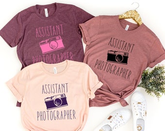 Assistant Photographer Shirt,Travel Camera Shirt,Wedding Photographer Gift,Present for Wedding Photographer,Camera tshirt,Cute Shirt