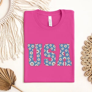 4th of July Shirt,USA shirt,Womens 4th of July,America Shirt,4th of July,Patriotic Shirt,Red White and Blue,4th of July Sunflower Shirt