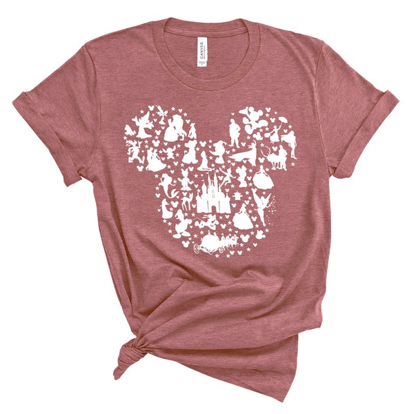 Disney Shirt, Disney Shirt for Women, Disney Ear Shirt, Women's Unisex Disney T-Shirt, Disney Mickey Silhouette Shirt, Tshirt for Kids