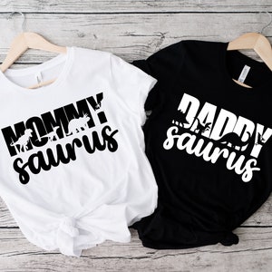 Matching Couples Wedding Shirt,Wedding Party Shirt,mama daddy sauros Shirt,honeymoon, anniversary Shirt,Custom Dinosaur Family Shirts,couple