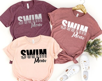 Swim Mom T-Shirt, Funny Shirts, Mom Shirts, Tshirts, Family Shirts, Fun Tees, Tshirts for Women, Mommy, Mama T-Shirts