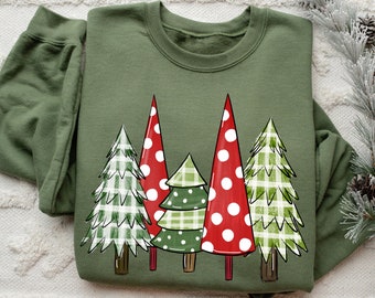 Weihnachten Sweatshirt, Weihnachten Pullover, Weihnachten Crewneck, Weihnachtsbaum Sweatshirt, Urlaub Pullover für Frauen, Winter Sweatshirt