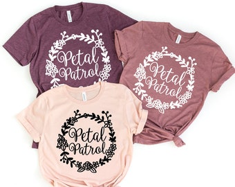 Petal Patrol Shirt, Wedding Proposal T-Shirt, Flower Girl Shirt, Wedding Rehearsal T, Wedding Party Shirt, Flower Girl Gift,  Wedding Girl T