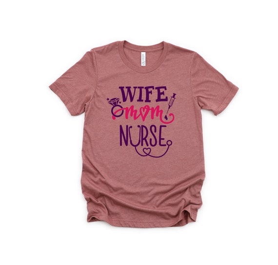 Mom Nurse Wife Diamond Ring Stethoscope Heart T Shirt Mom Nurse Wife Diamond Ring Stethoscope Heart T Shirt