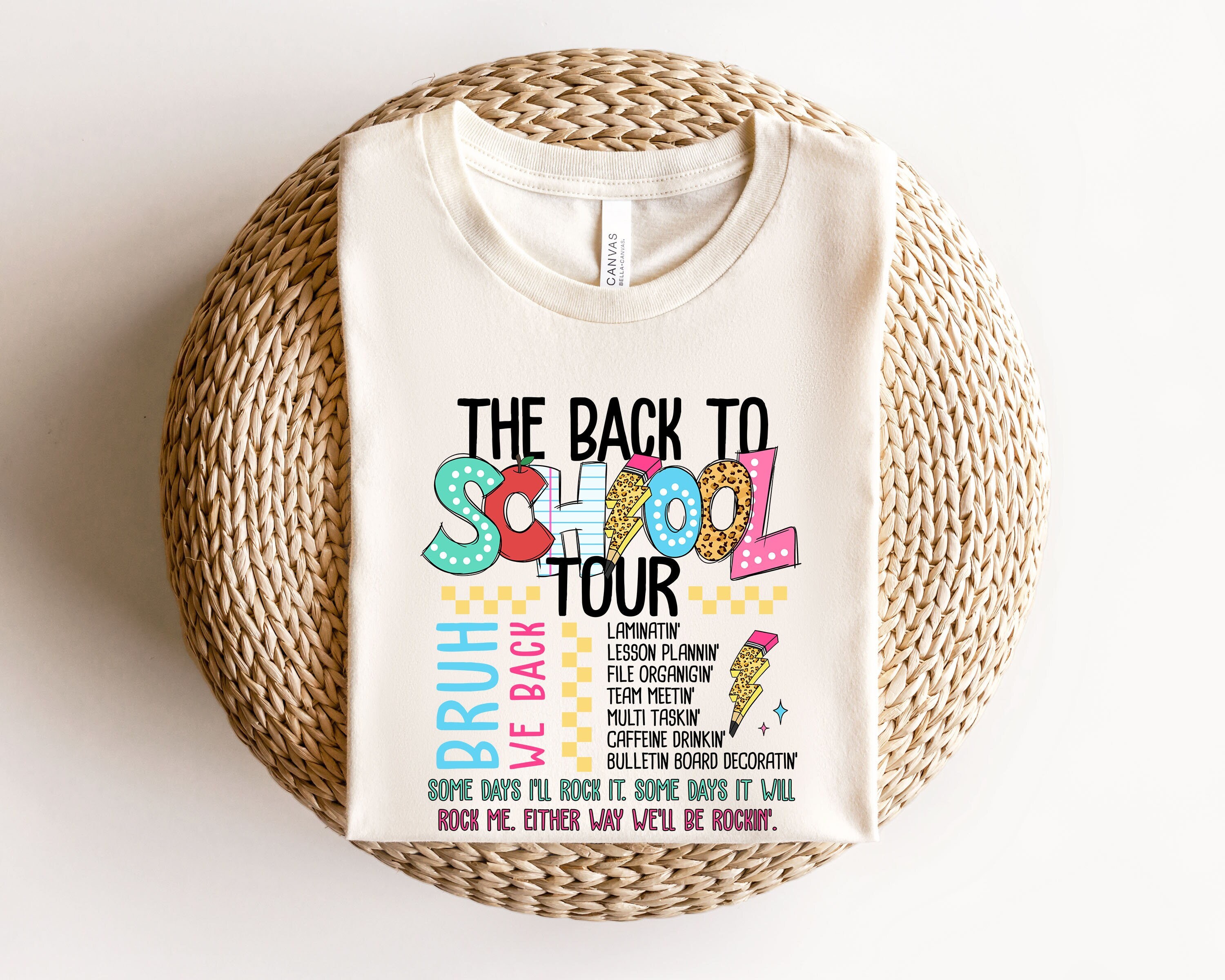 Back to School Teacher Tour Shirt, Teacher Tour Tee, Concert Tour Teacher Back to School Shirt, Elementary Middle School Teacher Tee