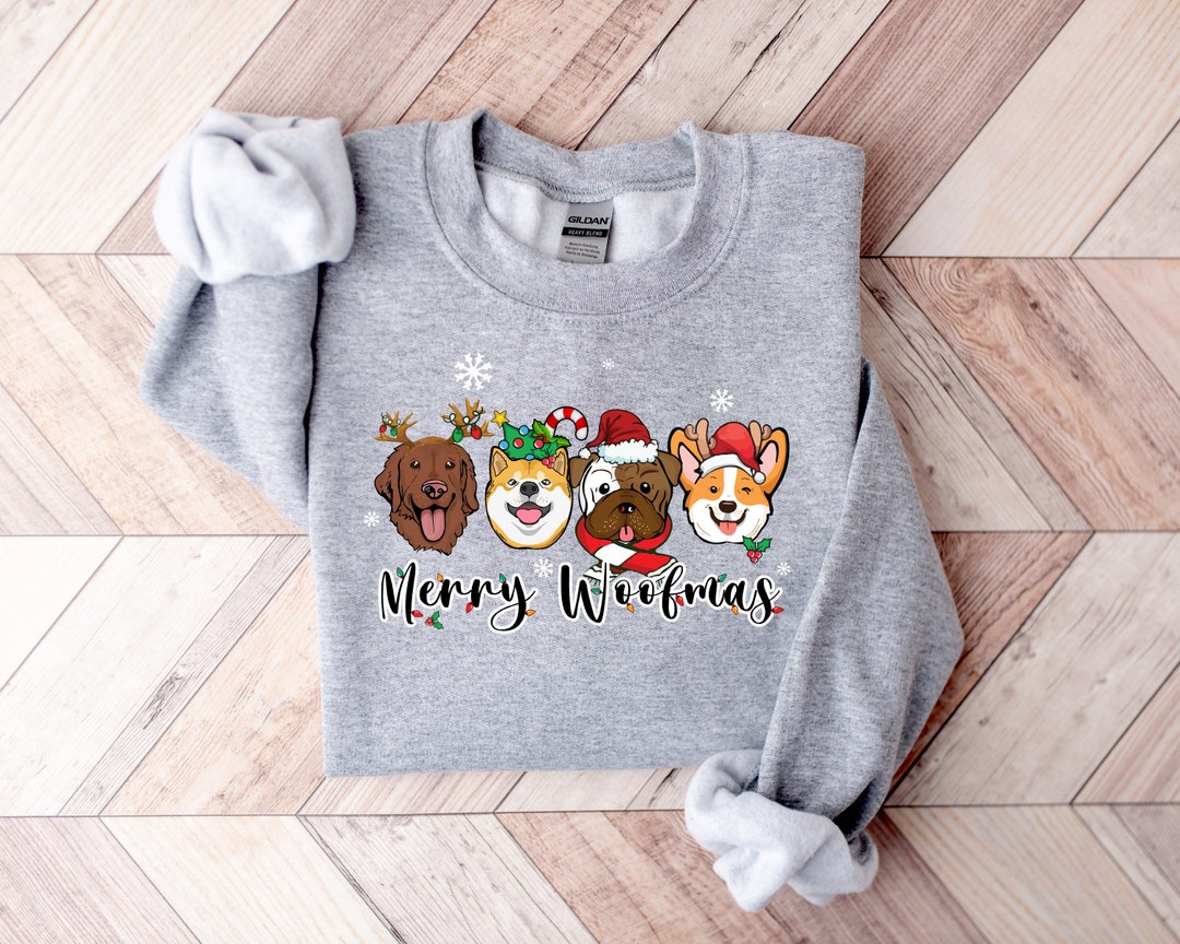 Christmas Dogs Sweatshirt,happy Dog Year Shirt,funny Christmas Dog
