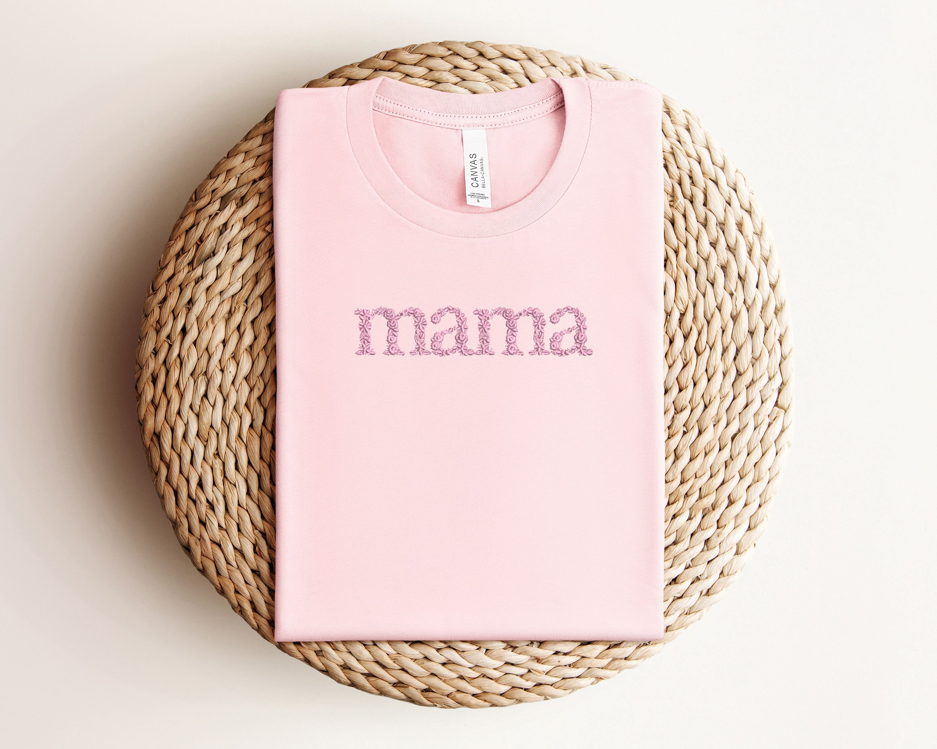 Embroidery Flower Mama Shirt,mom Flower Embroidery Sweatshirt