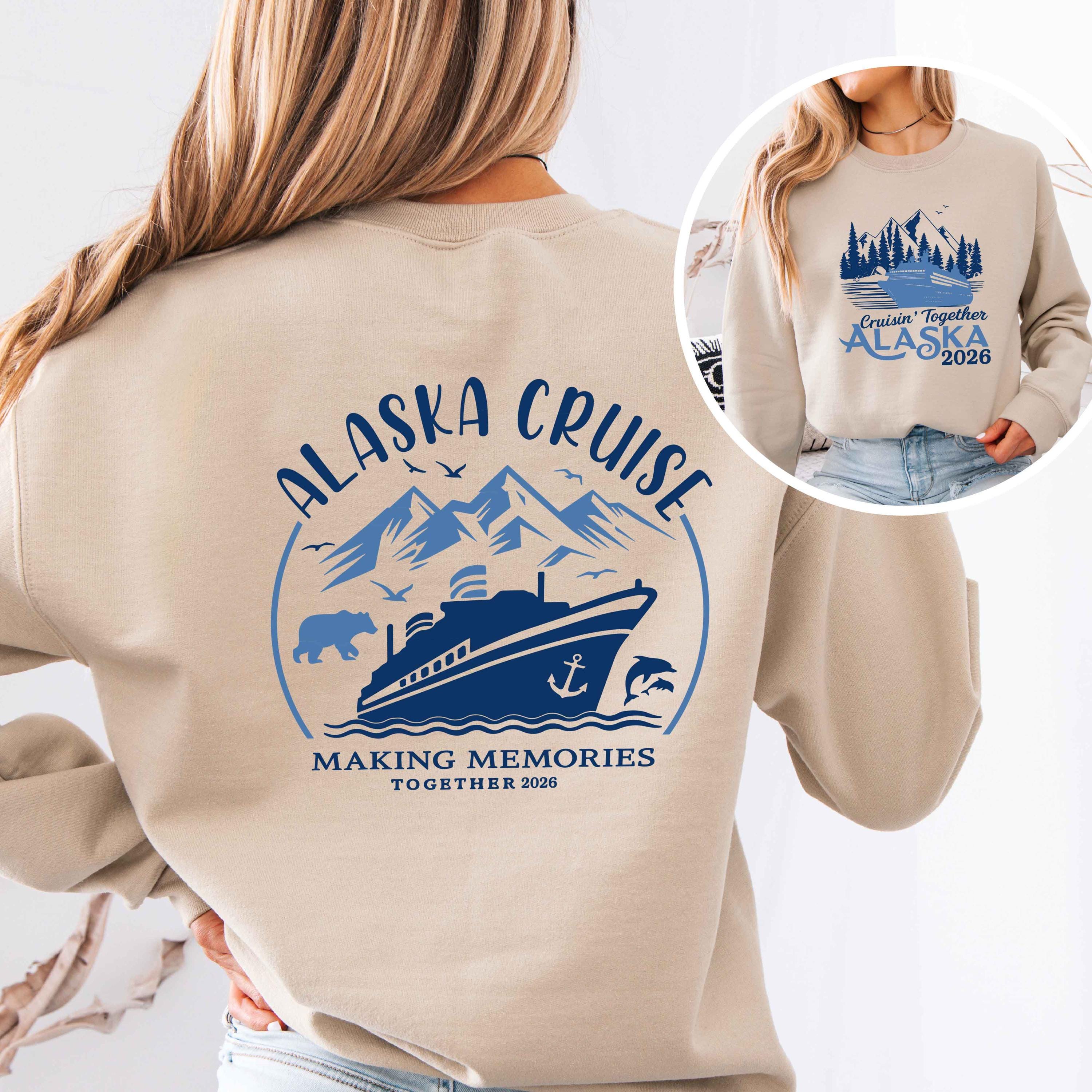 Front backside Alaska Cruise Sweatshirt,Alaska Cruise Shirt, 2026