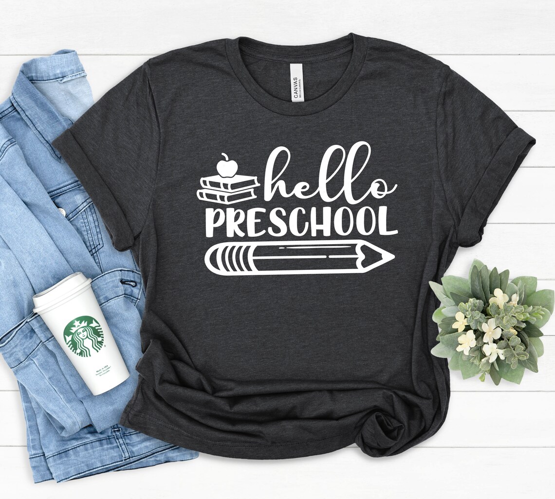 Hello Preschool Shirtpreschool Teacher Shirtteacher | Etsy