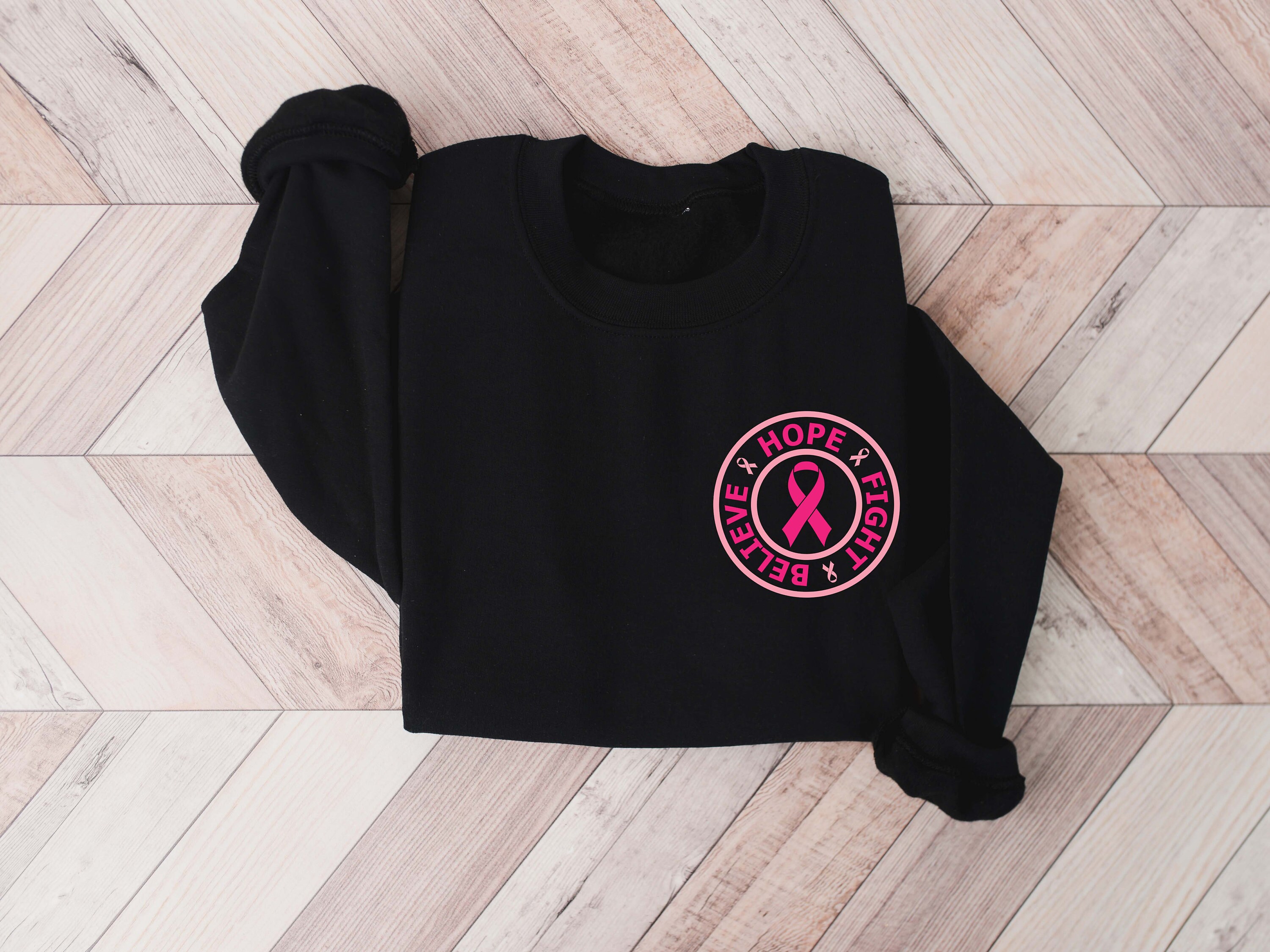 Sweat Octobre Rose - « En Octobre On Porte Du Rose » - Hommes Et Femmes - Soutien Cancer Du Sein