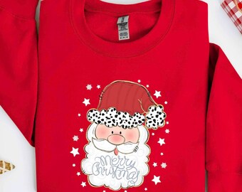 Sweat père Noël joyeux Noël, t-shirt père Noël Noël, sweat femme Noël, t-shirt femme pour Noël, chemise femme Noël