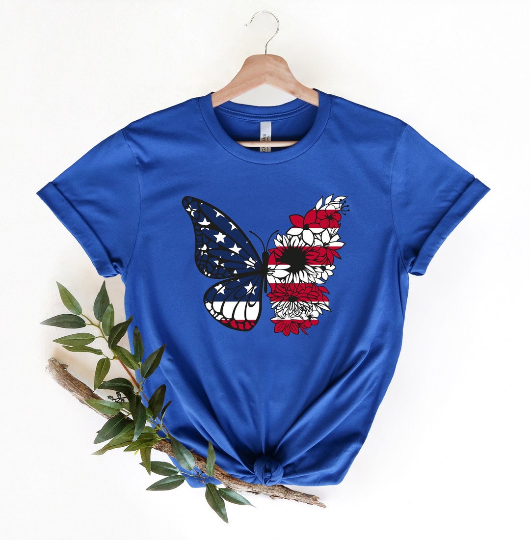 USA Butterfly T-shirt, 4th of July Shirt, Gift for 4th of July ...
