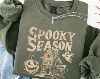 Spooky Season Ghost Sweatshirt, Ghost Sweatshirt, Halloween Favorite, Cute Ghost Sweatshirt, Halloween Gift, Spooky Season Shirt
