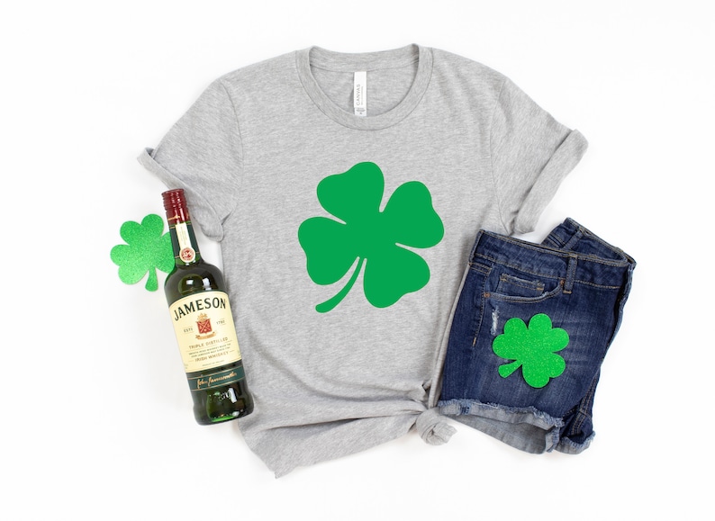 Womens st pattys shirt, glitter shamrock tee, st patricks day shirt, womens st paddys, cute st pattys shirt, st pattys women image 3