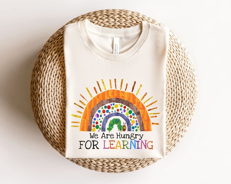Siamo affamati di camicia di apprendimento, regalo di ritorno a scuola, 1 ° giorno di scuola, camicia insegnante divertente, regali insegnante, t-shirt insegnante