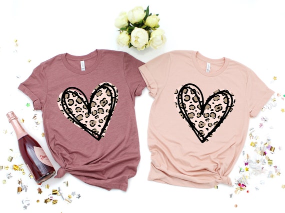Leopard Print Valentines Day Shirtvalentines Day Shirts for - Etsy