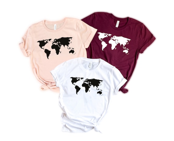 World Map Shirt, Travel Shirt, Traveler Gift, Travel Lover