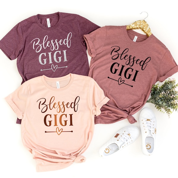 Blessed Gigi Shirt With Heart and Arrow