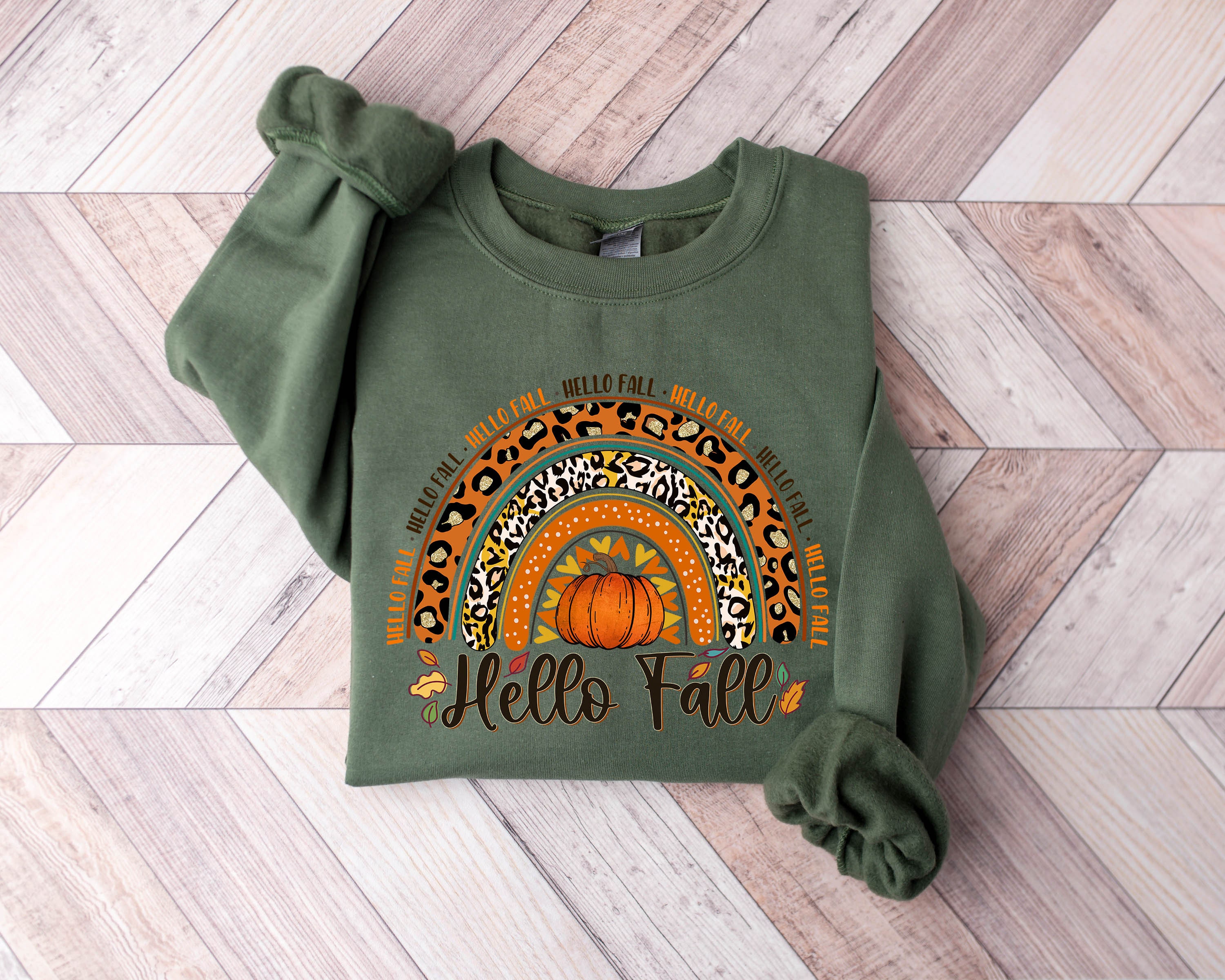 Discover fall rainbow Sweashirt,Its Fall Yall,Fall Sweatshirt for Women, Pumpkin Shirt, Fall Crewneck Womens Thanksgiving Shirt,Leopard Fall Shirt