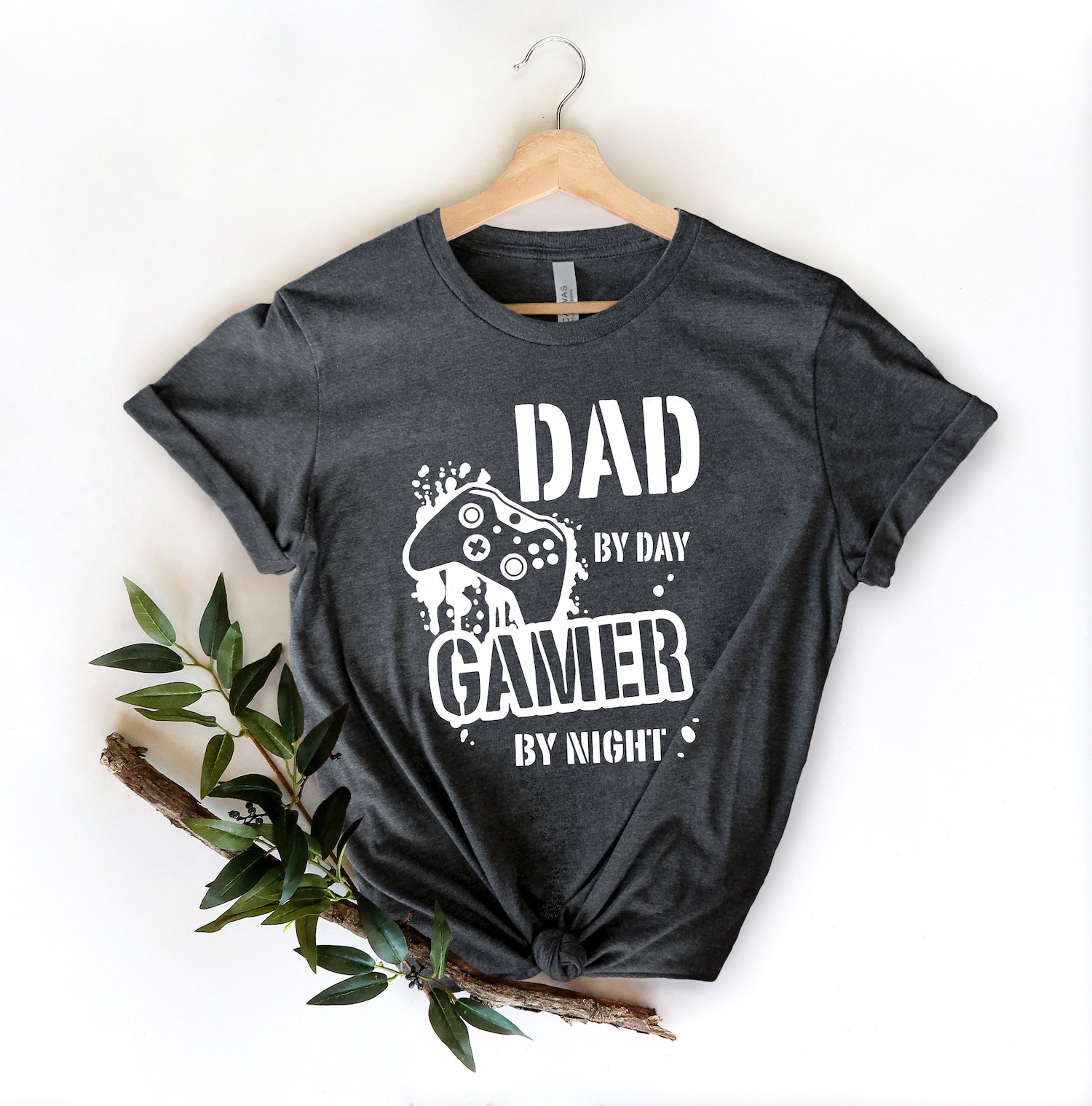 Dad By Day Gamer By Night T-Shirt , Dad Level Unlocked Gamer Shirt , Retro Gaming Gift T- shirt ,Father's Day Gift, Funny Daddy Gamer