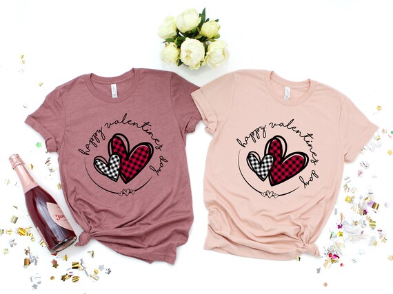 Valentine's Day Shirt, Buffalo Plaid Heart Shirt Valentine's Day Shirt, Buffalo Plaid Heart Shirt