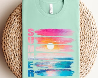 Strand Shirt, Sommer Shirt, Strand Shirts für Frauen, Urlaubs Shirt, Sommer T-Shirts, Sommer Shirts für Frauen, Strand Reise Shirt, Strand Urlaub