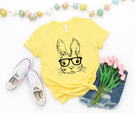 Easter Bunny With Glasses Shirt,bunny With Glasses Shirt,kids