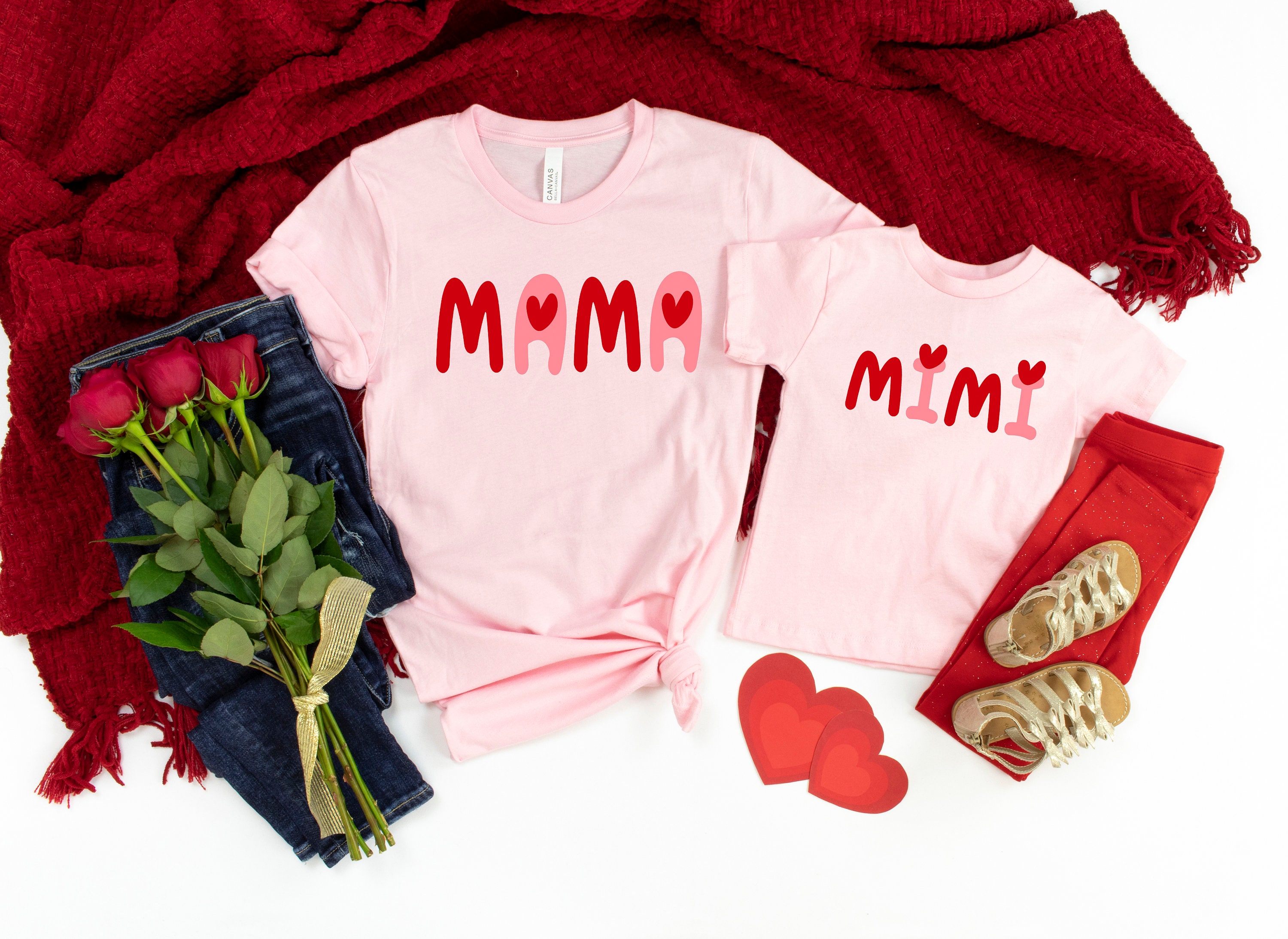 Mama Valentines Shirt,mimi Valentines Shirt,mama's Girl Valentines