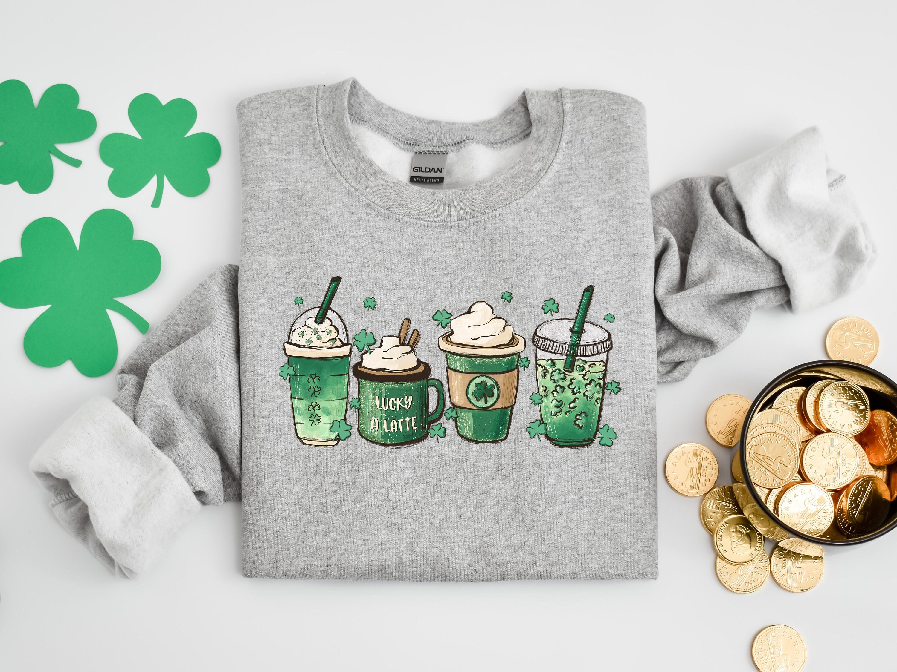 St. Patrick's Coffee Shirt, Lucky Latte Shirt, St Patrick's Day