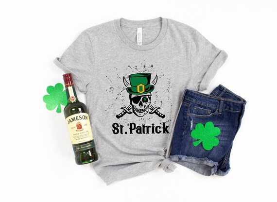 Patricks Day Skull Shirt,Shamrocks Shirt, Patricks Day Shirt Funny Lucky Shirt,St Patrick's,St Paddys Day,Shamrock,St Patrick's Matching Tee