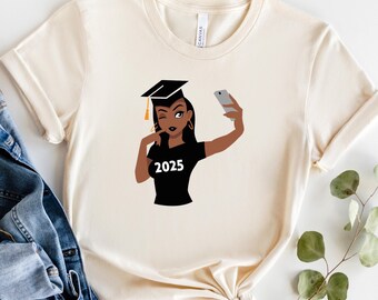 Black Woman Shirt,Graduation 2025 Shirt,Masters graduation Shirt,Class Of 2025 Shirt,Graduation Shirt,Graduation Gift Shirt,2025 Senior Gift