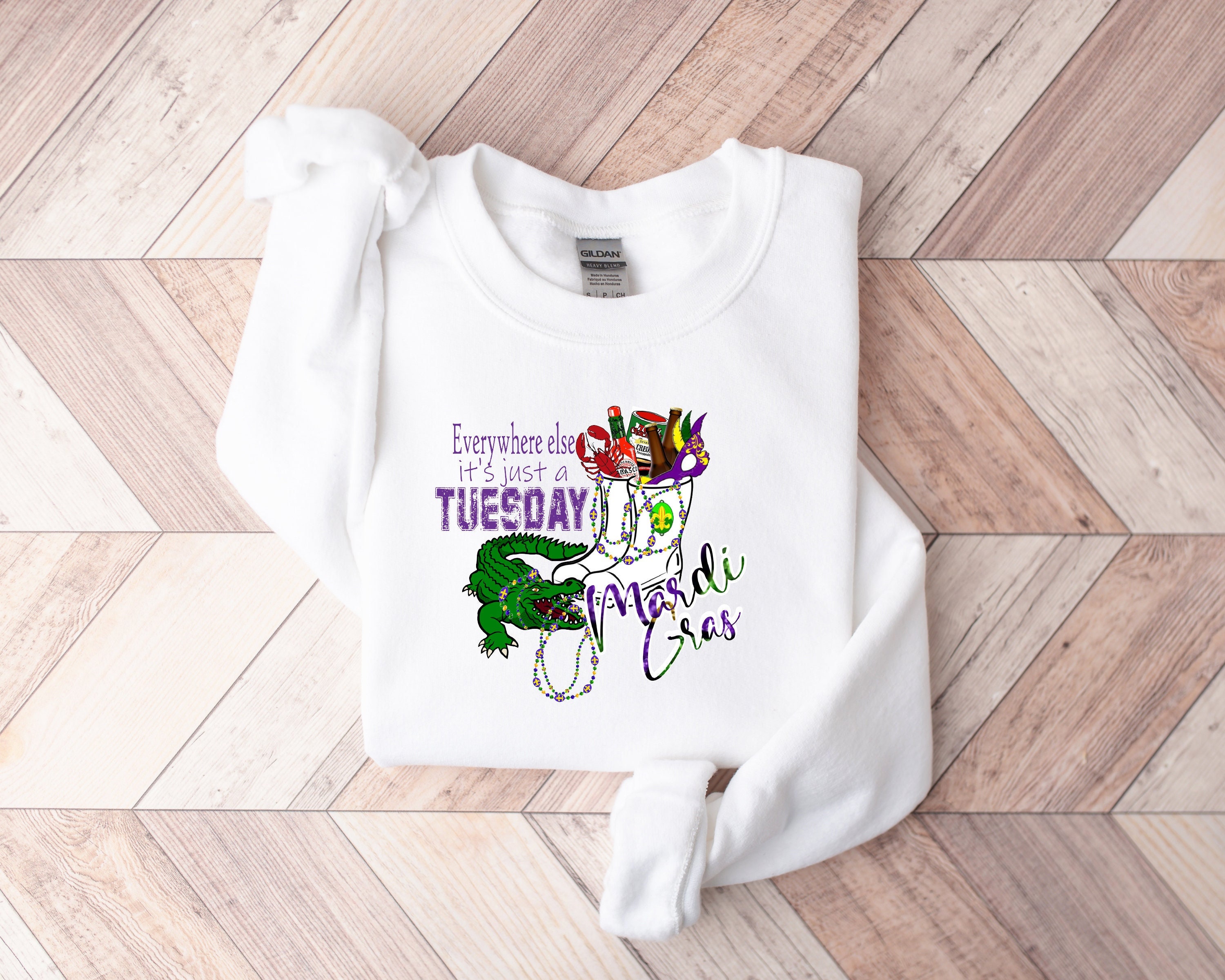 マルディグラ チューズデー スウェットシャツ、ノーラ シャツ