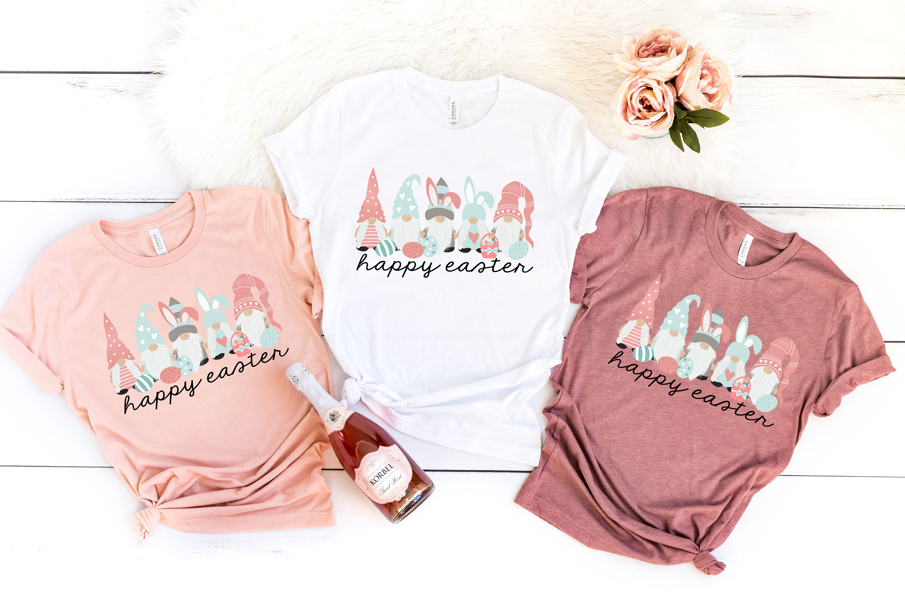 Happy Easter, Easter Gnomes Shirt, Easter Gnomes Cute Bunny Shirt, Gnomes Easter Shirt