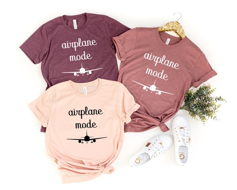 Airplane Mode Shirt, Airplane Mode, Travel Shirt, Vacation Shirt, Womens Shirts, Gift for Traveler, Adventurer Gift, Airplane Mode Shirts bild 1